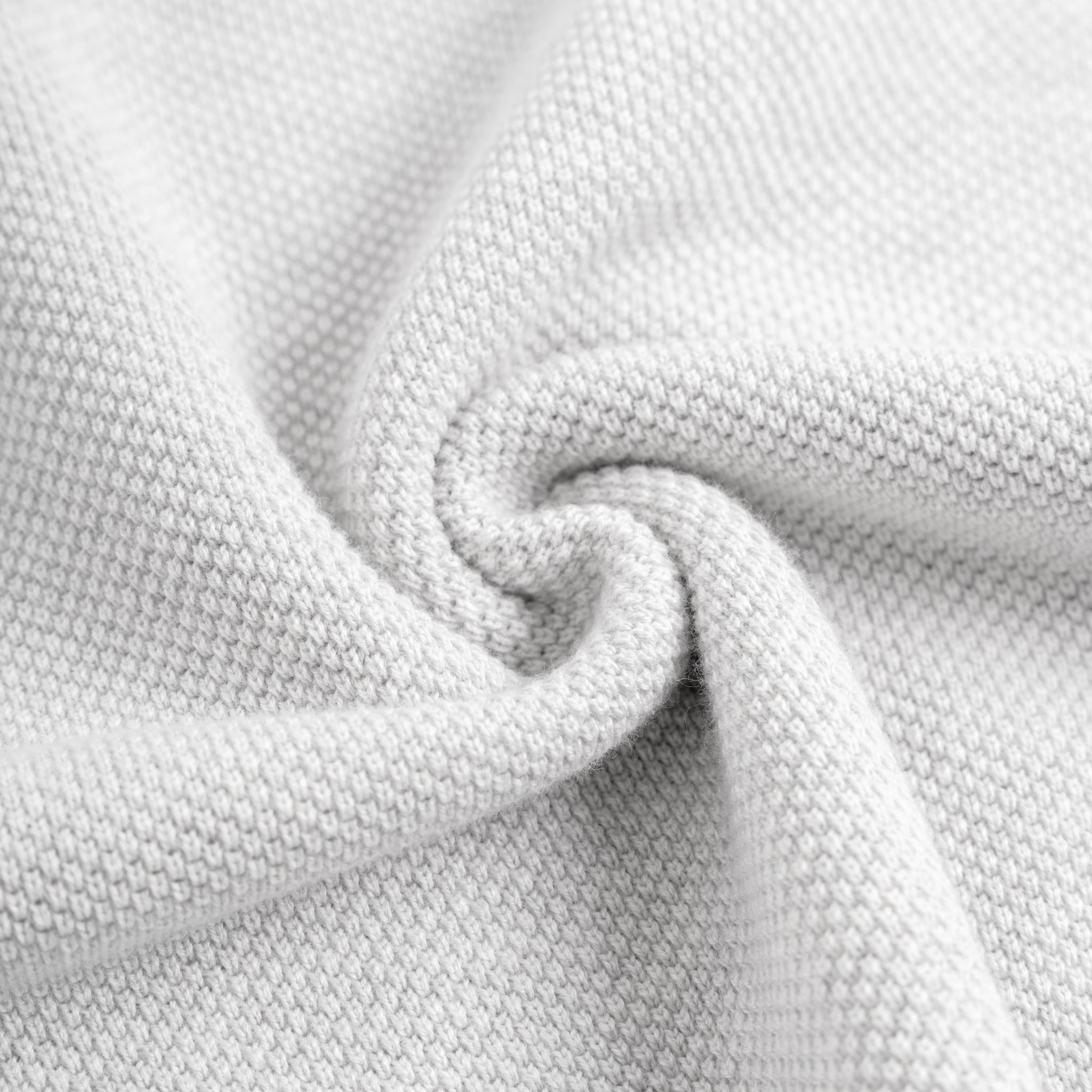 Áo Thun Polo Nam Dệt Kim By Cotton Melange Xám Nhạt