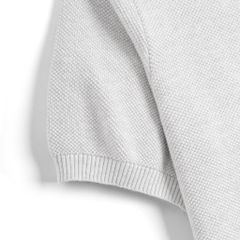 Áo Thun Polo Nam Dệt Kim By Cotton Melange Xám Nhạt