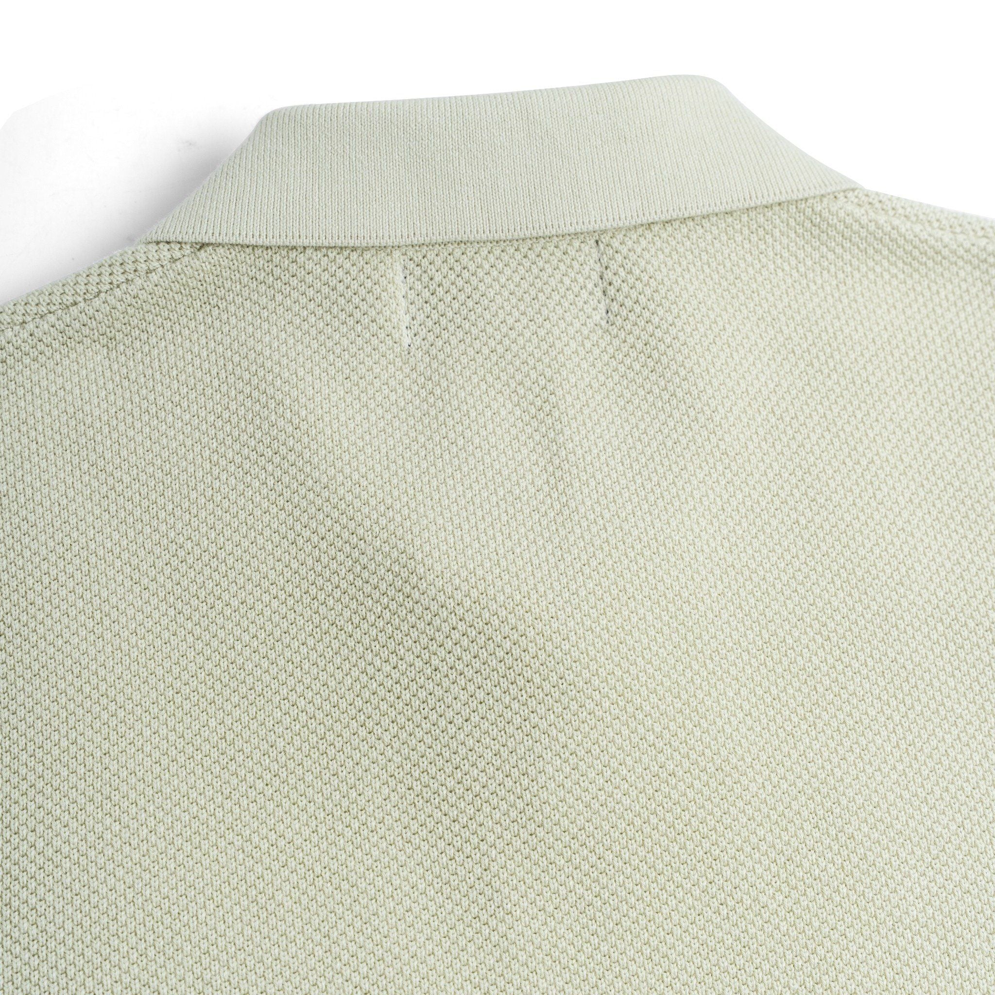 Áo Polo Dệt Kim By Cotton Melange Xanh Bơ