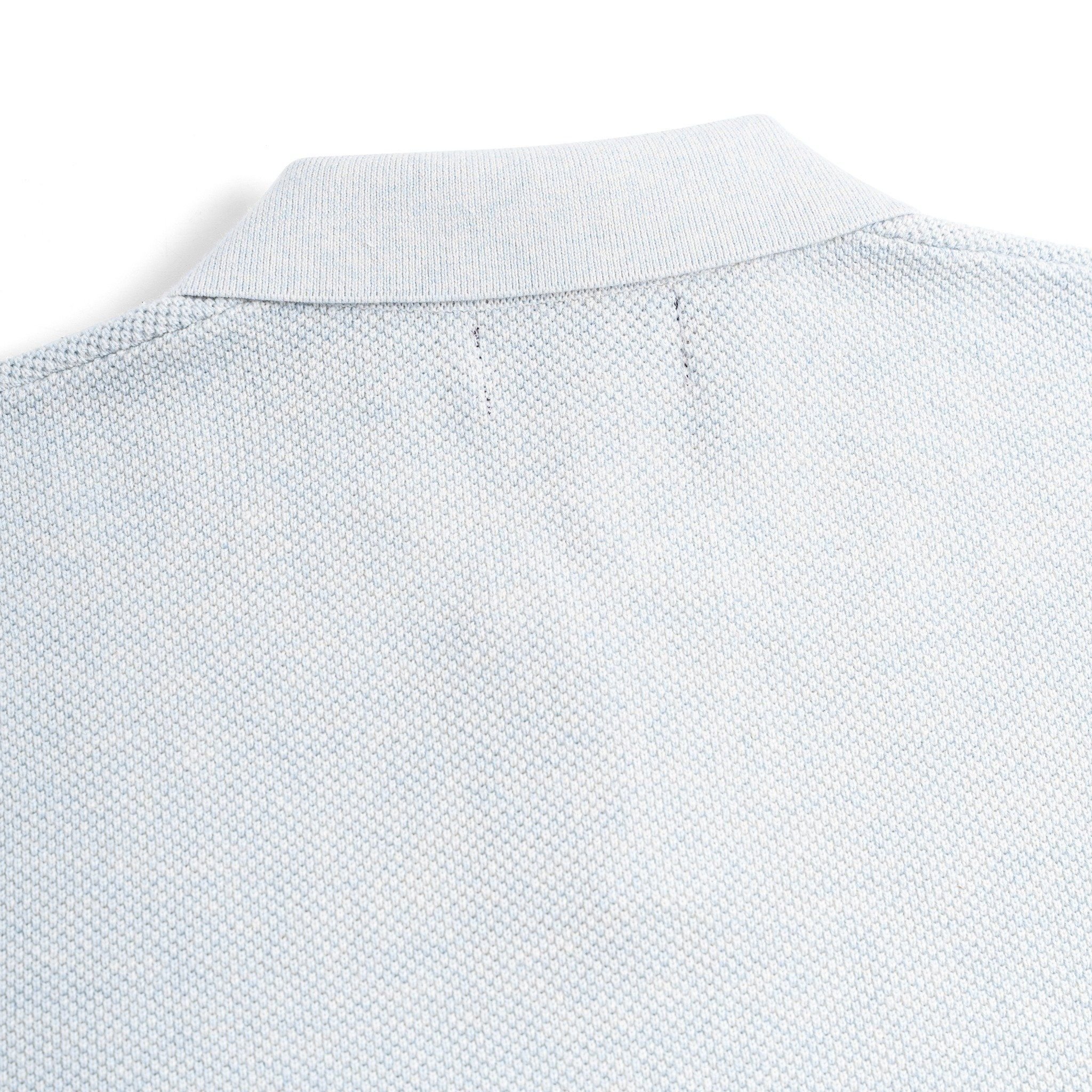Áo Thun Polo Nam Dệt Kim By Cotton Melange Xanh Pastel