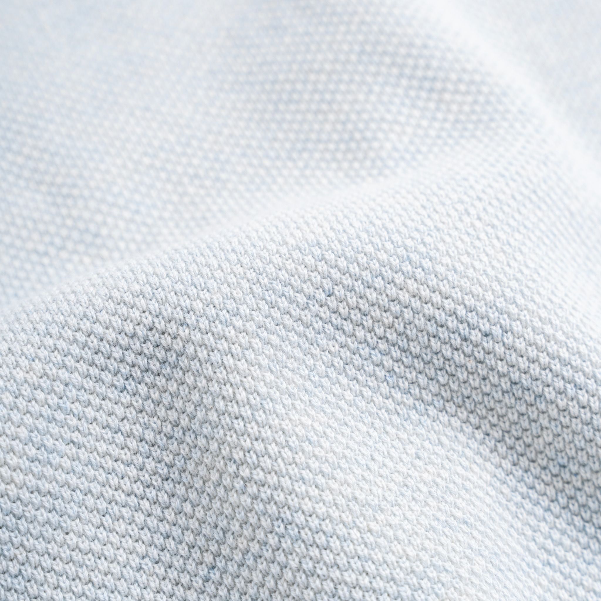 Áo Thun Polo Nam Dệt Kim By Cotton Melange Xanh Pastel
