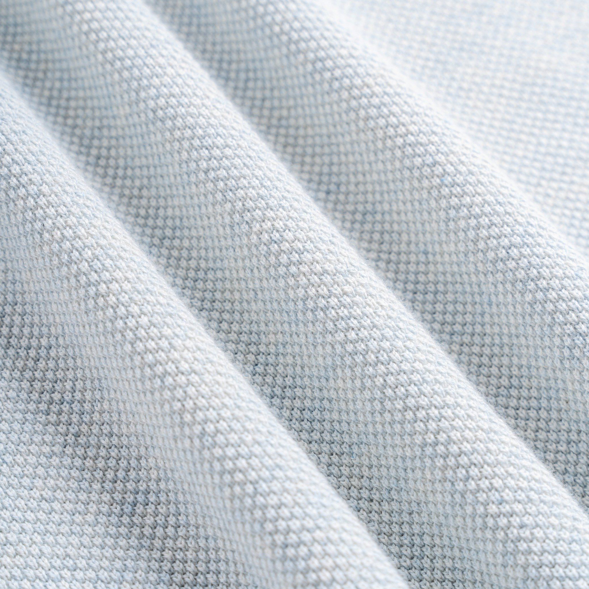 Áo Thun Polo Nam Dệt Kim By Cotton Melange Xanh Pastel