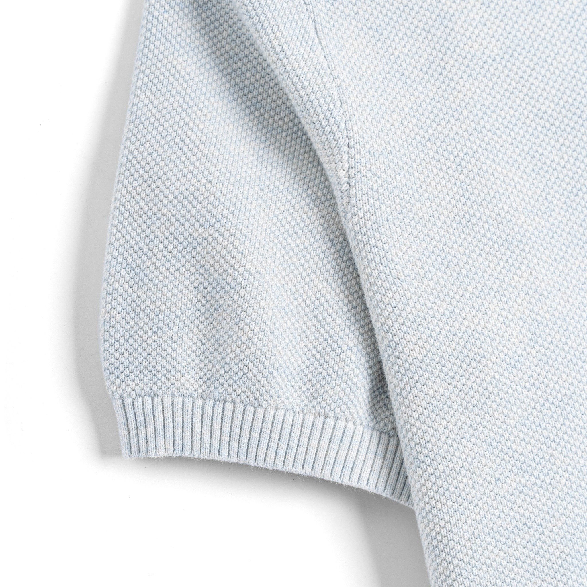 Áo Thun Polo Nam Dệt Kim By Cotton Melange Xanh Pastel