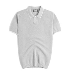Áo Polo Dệt Kim By Cotton Melange Xám SS2