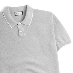 Áo Polo Dệt Kim By Cotton Melange Xám SS2