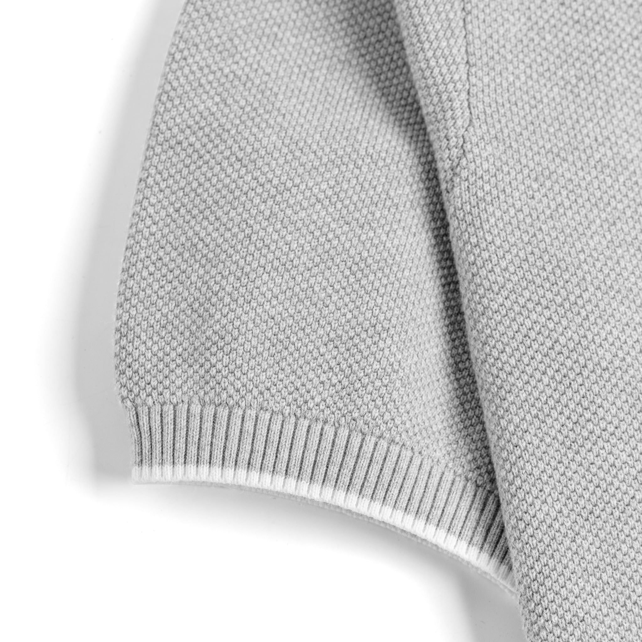 Áo Polo Dệt Kim By Cotton Melange Xám SS2