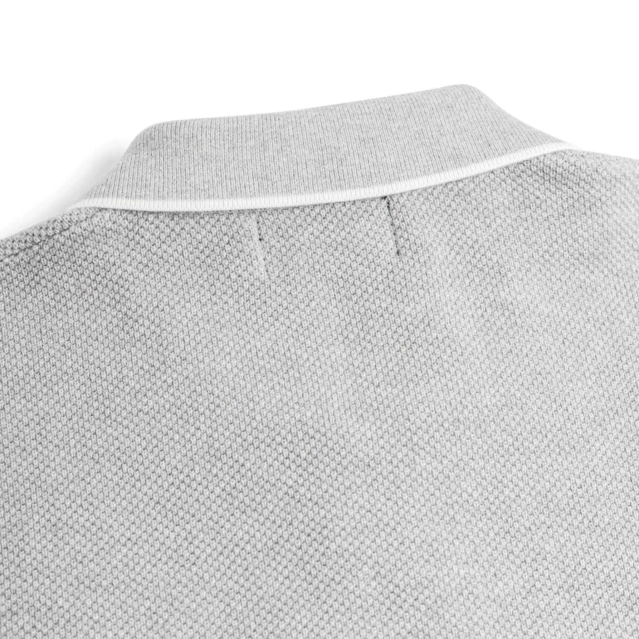 Áo Polo Dệt Kim By Cotton Melange Xám SS2