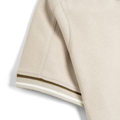 Áo Thun Polo By Cotton 2Layer Nâu Nhạt Phối Bo