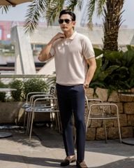 Áo Polo Dệt Kim By Cotton Melange Hồng SS2