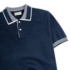 Áo Polo Dệt Kim By Cotton Melange Phối Bo