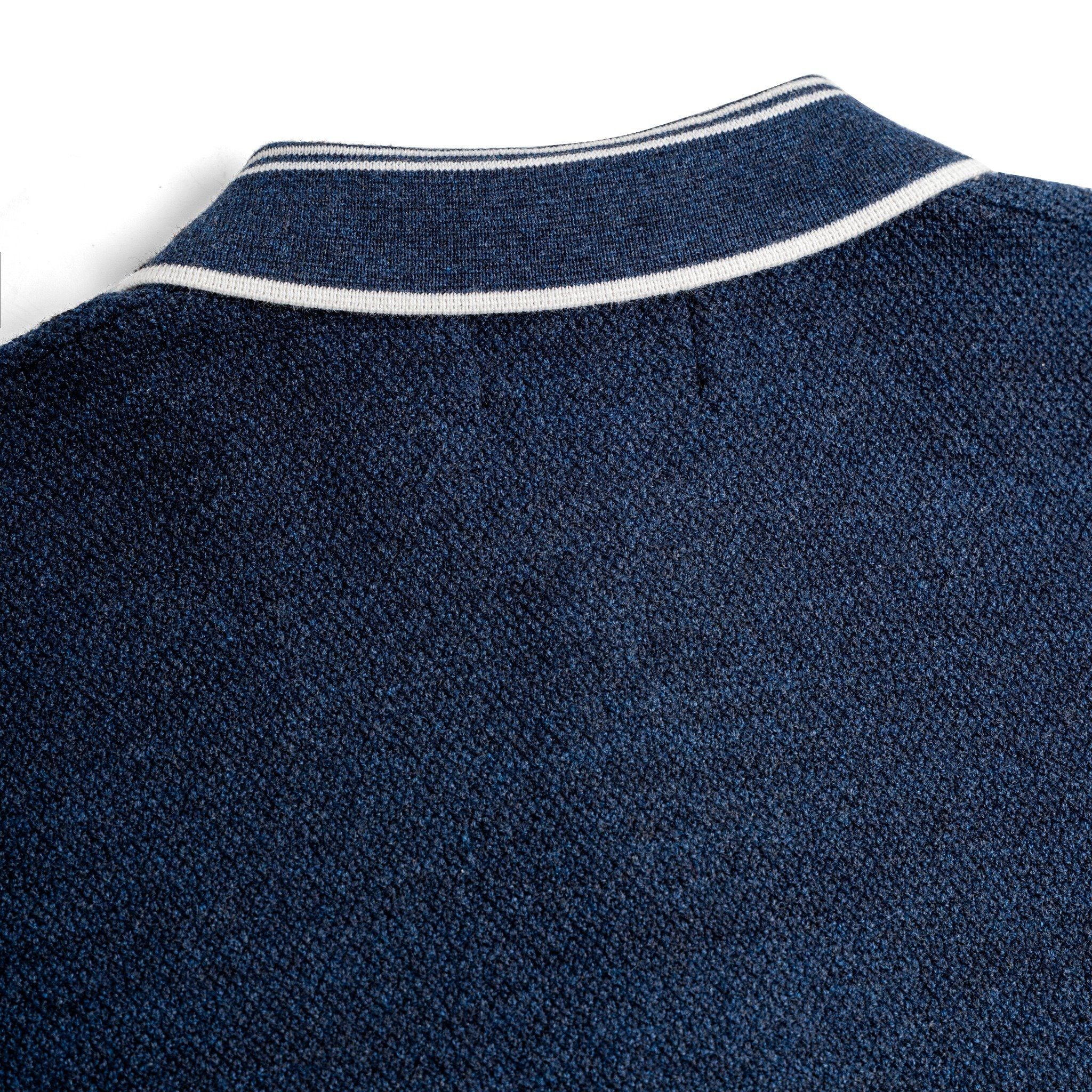 Áo Polo Dệt Kim By Cotton Melange Phối Bo