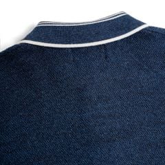 Áo Polo Dệt Kim By Cotton Melange Phối Bo