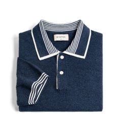 Áo Polo Dệt Kim By Cotton Melange Phối Bo