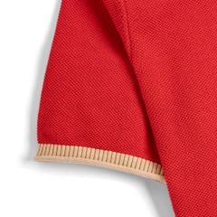 Áo Polo Dệt Kim By Cotton Melange Phối Bo