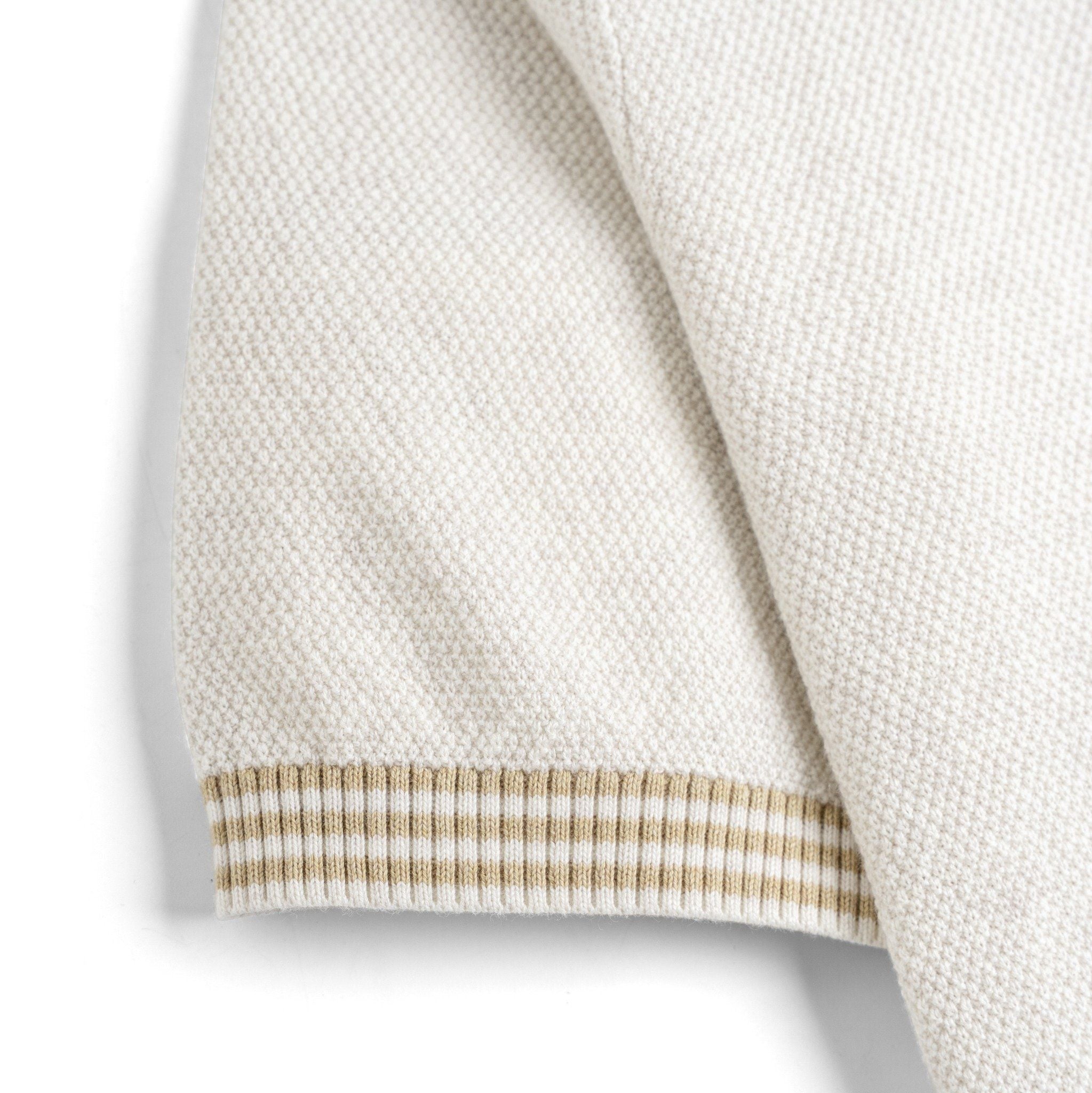 Áo Polo Dệt Kim By Cotton Melange Phối Bo