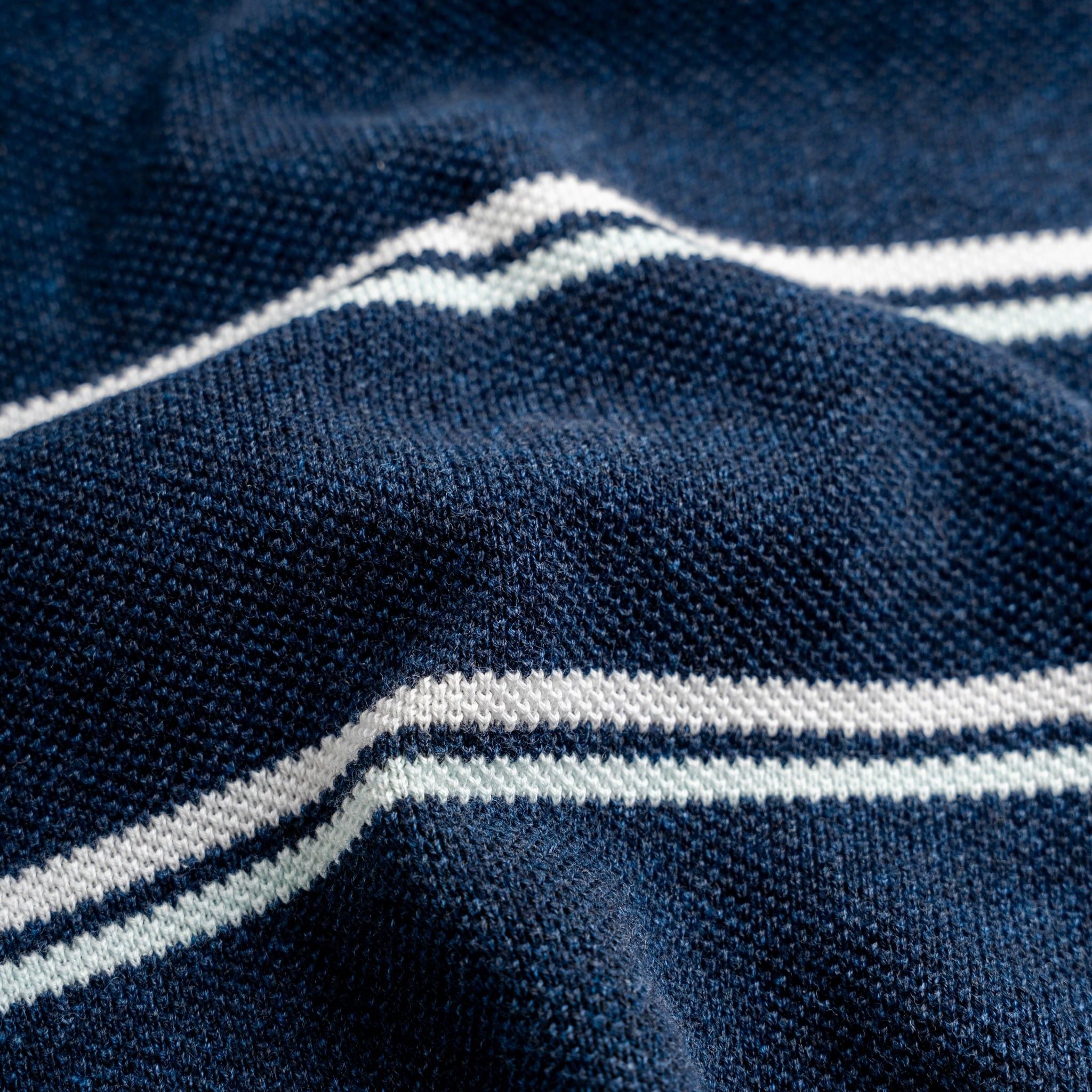 Áo Polo Dệt Kim By Cotton Melange Sọc Đôi