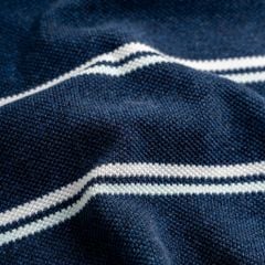 Áo Polo Dệt Kim By Cotton Melange Sọc Đôi