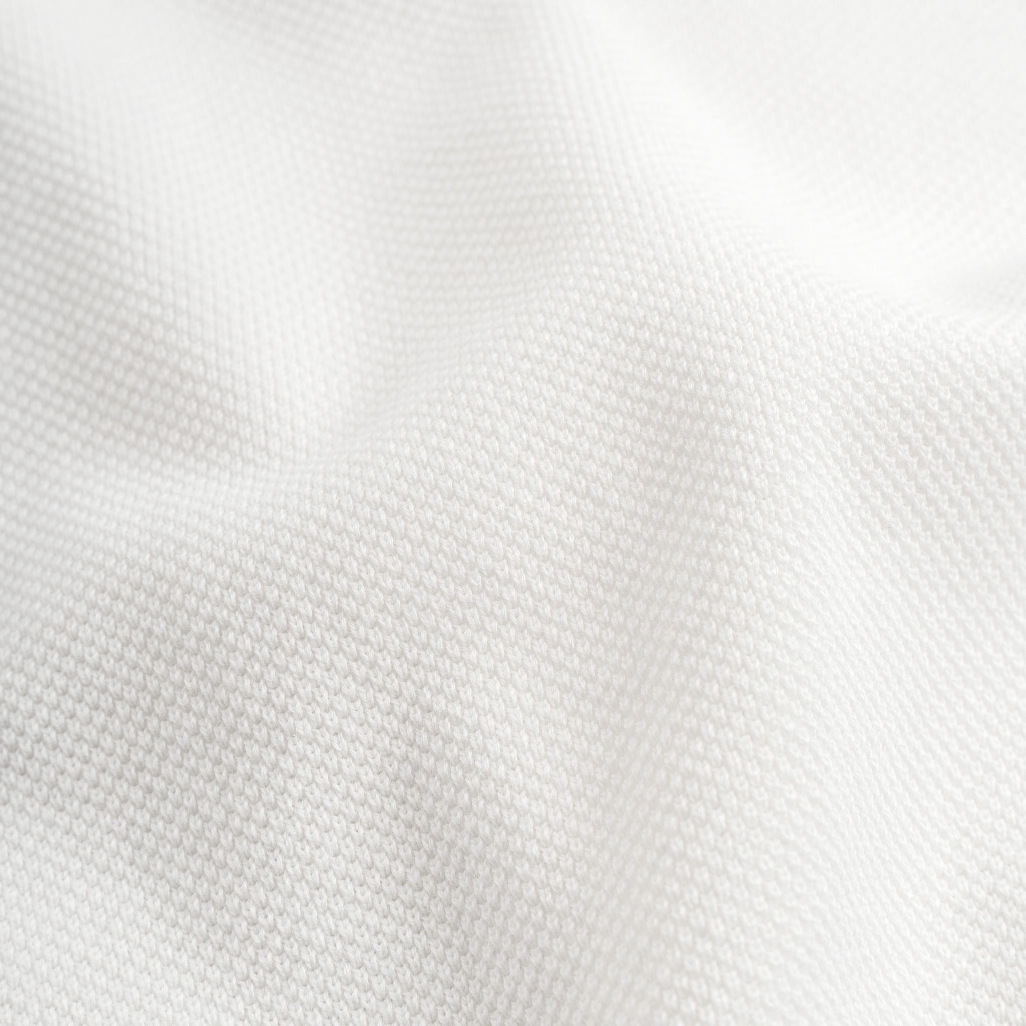 Áo Polo Dệt Kim By Cotton Melange Trắng