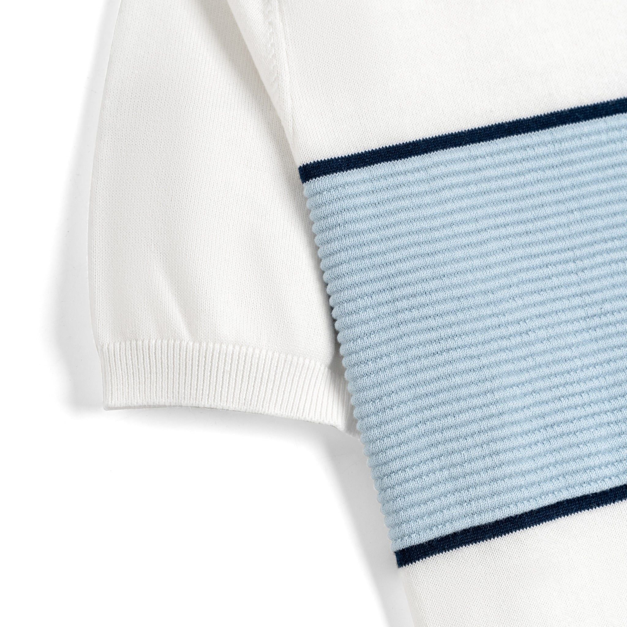 Áo Polo Dệt Kim By Cotton Phối Logo Sọc Ngực