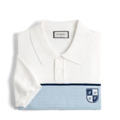 Áo Polo Dệt Kim By Cotton Phối Logo Sọc Ngực