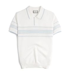 Áo Polo Dệt Kim By Cotton Phối Sọc Ngực SS2