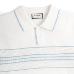 Áo Polo Dệt Kim By Cotton Phối Sọc Ngực SS2