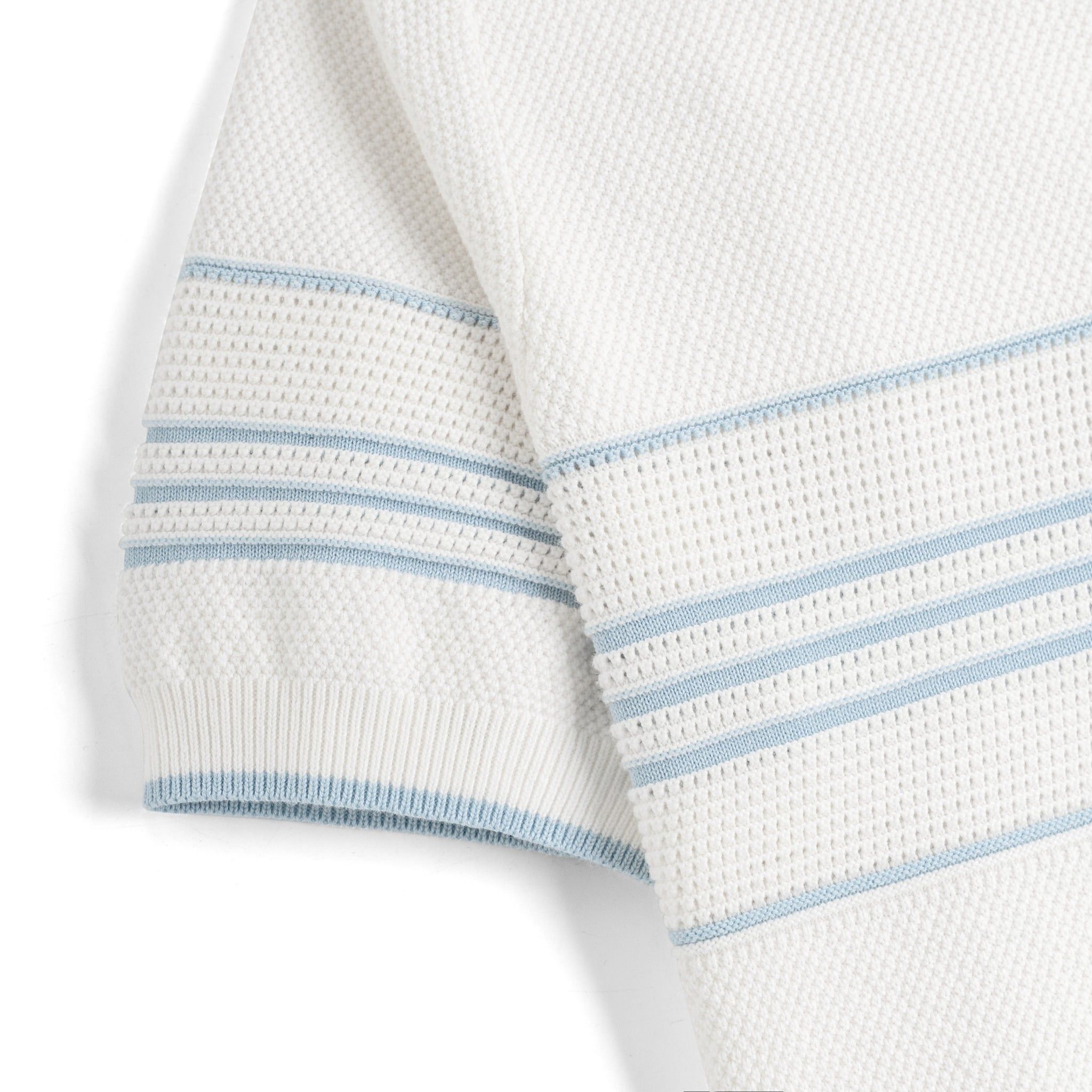 Áo Polo Dệt Kim By Cotton Phối Sọc Ngực SS2