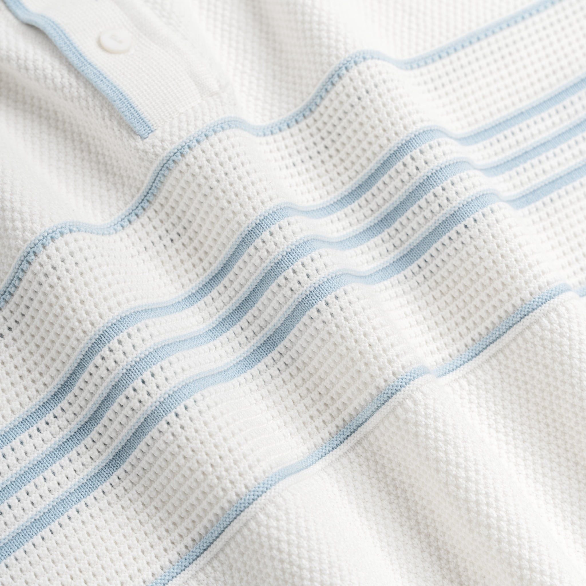 Áo Polo Dệt Kim By Cotton Phối Sọc Ngực SS2