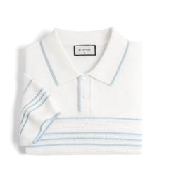 Áo Polo Dệt Kim By Cotton Phối Sọc Ngực SS2