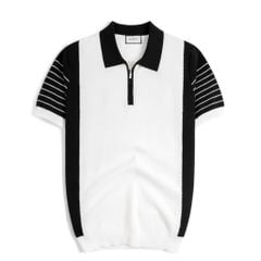 Áo Polo Dệt Kim By Cotton Phối Sọc SS2