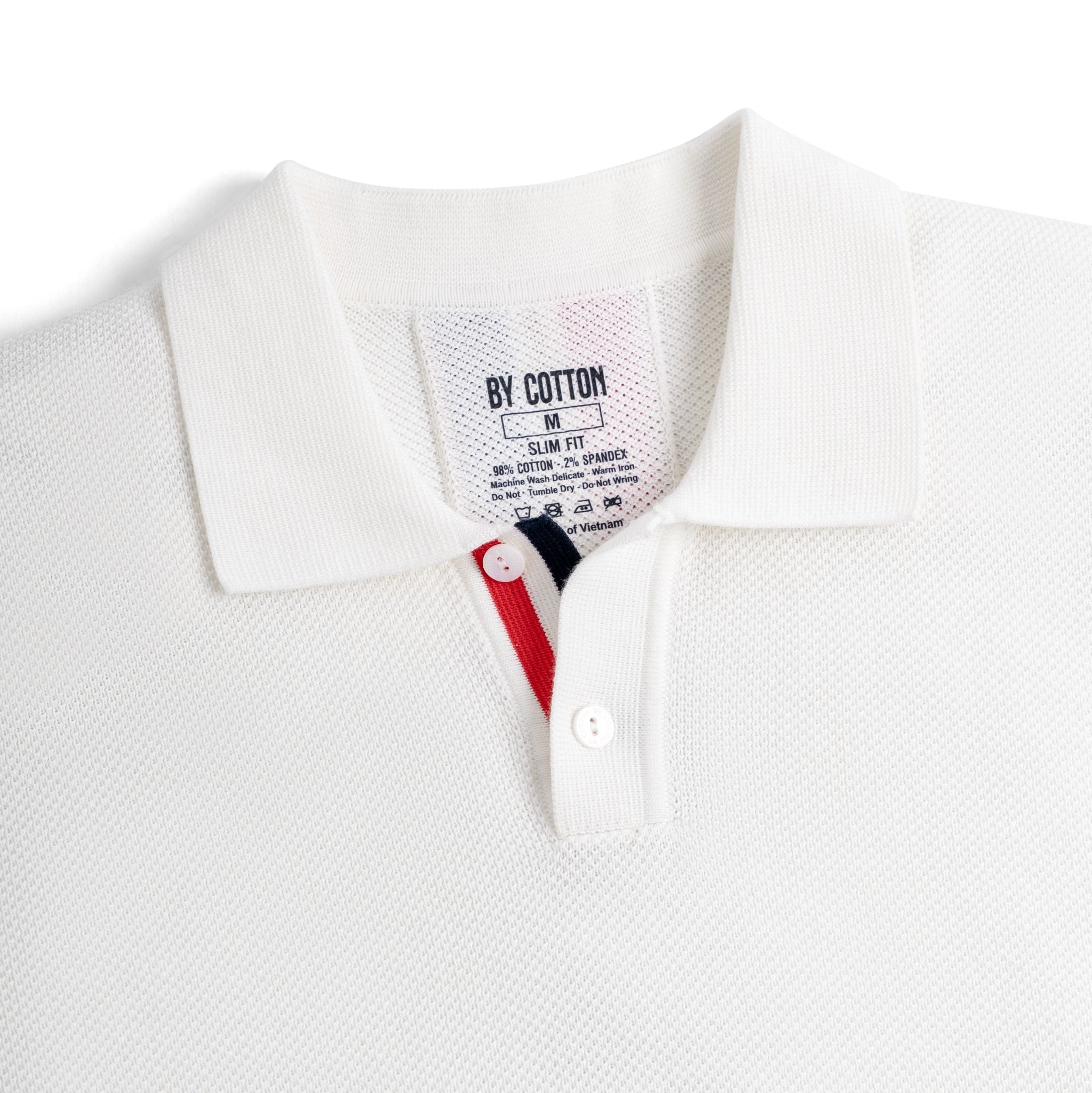 Áo Polo Dệt Kim By Cotton Pima Phối Sọc Lưng