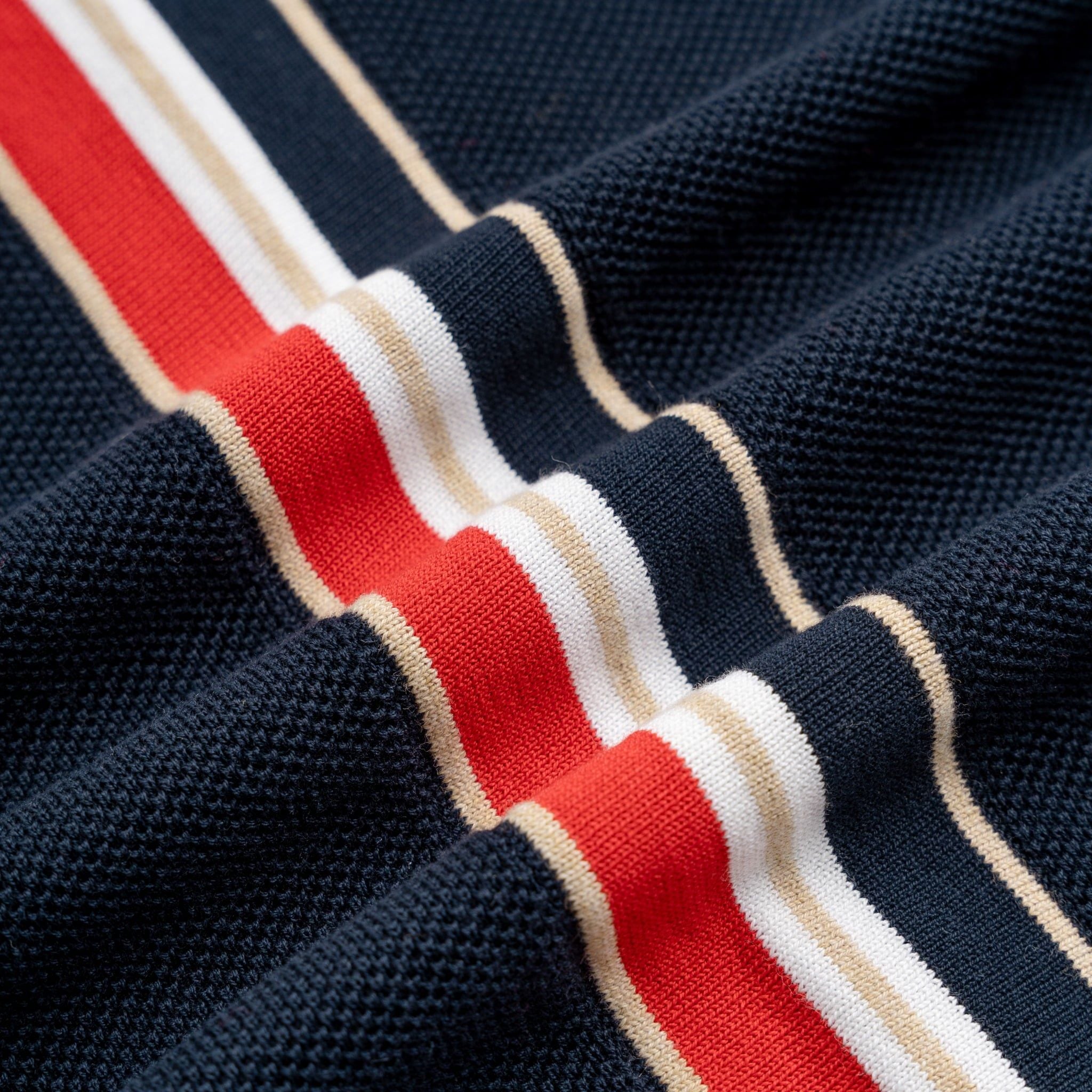 Áo Polo Dệt Kim By Cotton Pima Phối Sọc Lưng