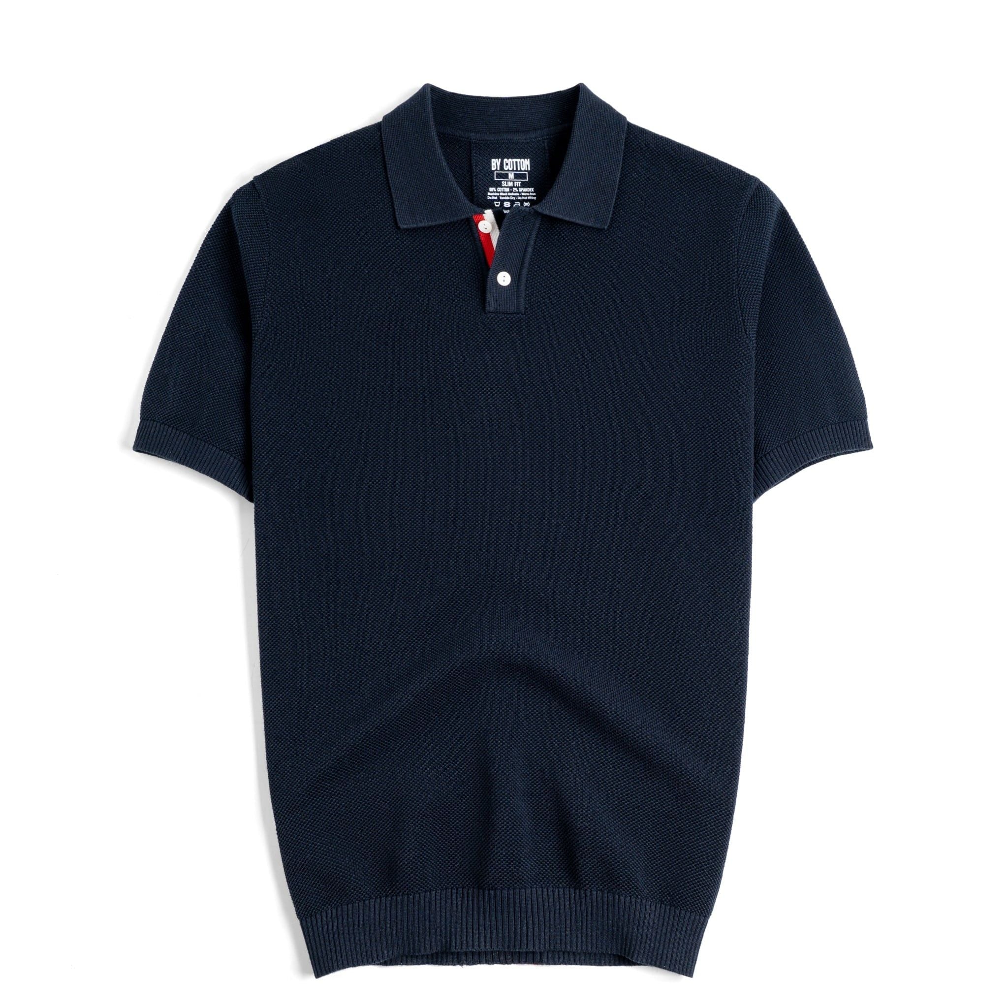 Áo Polo Dệt Kim By Cotton Pima Phối Sọc Lưng