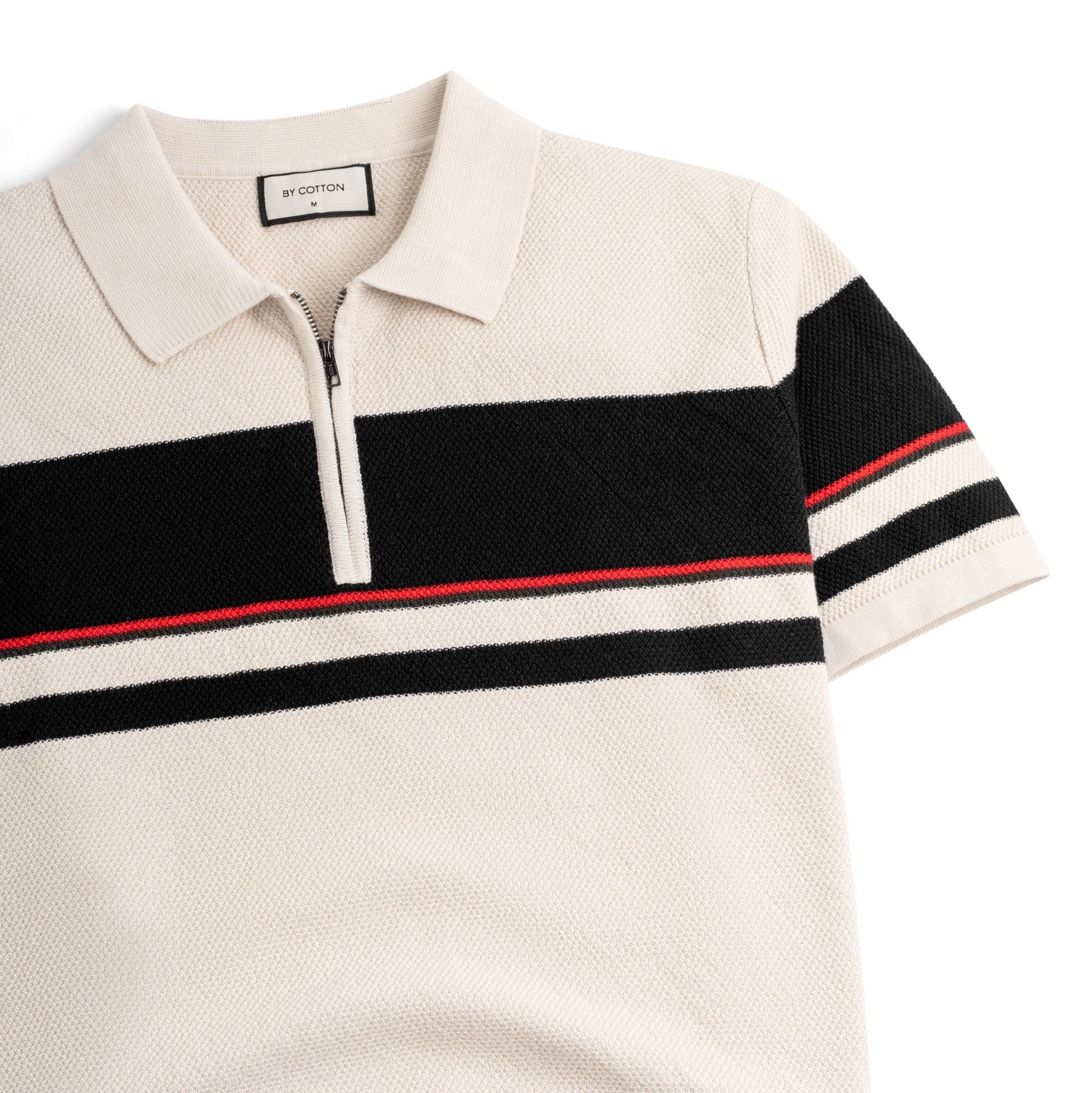 Áo Polo Dệt Kim By Cotton Sọc Ngực SS2