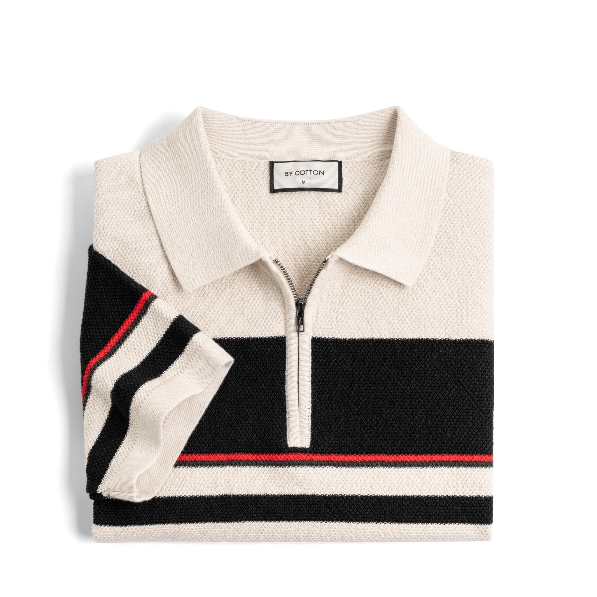 Áo Polo Dệt Kim By Cotton Sọc Ngực SS2