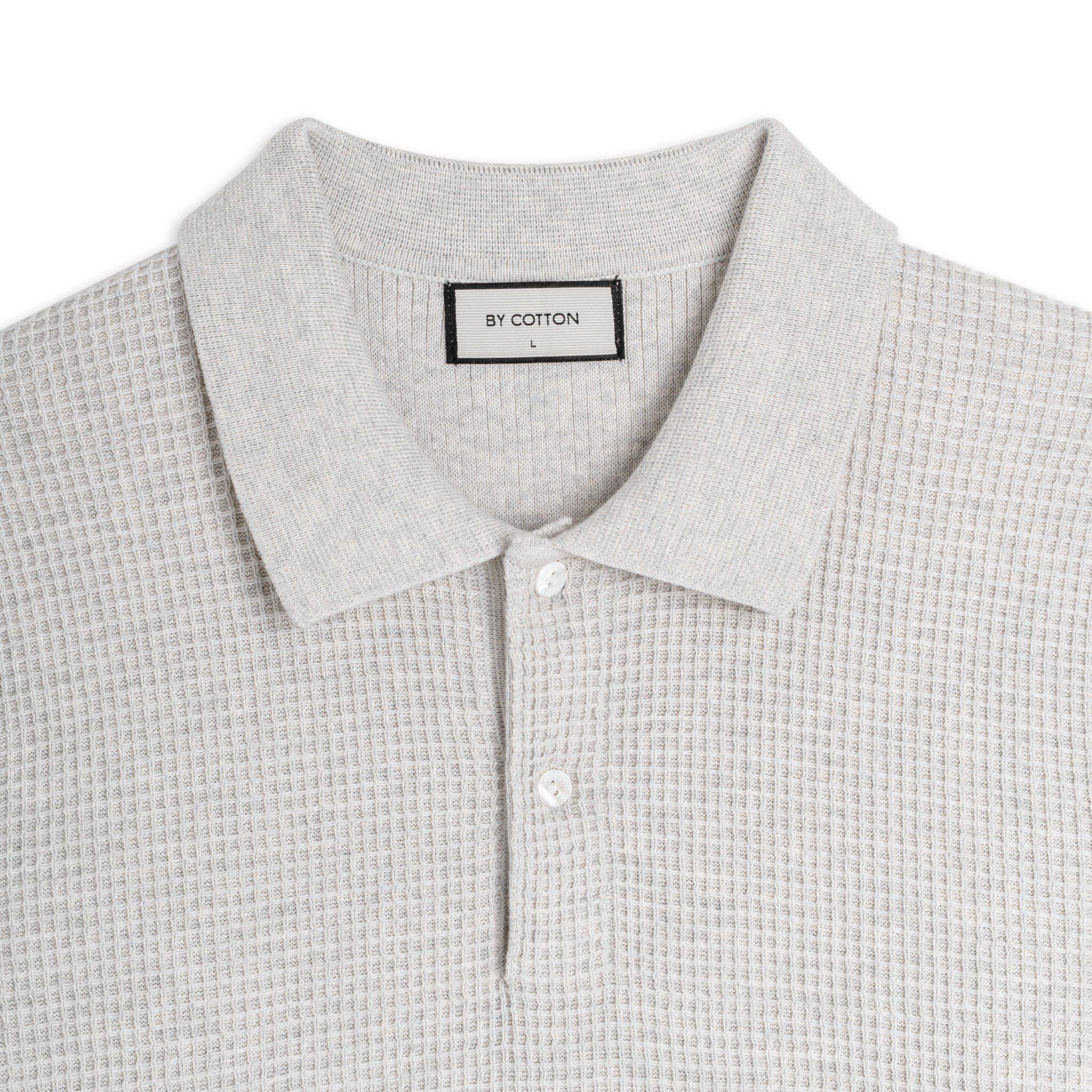 Áo Polo Dệt Kim By Cotton Waffle Tay Dài