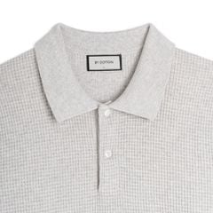 Áo Polo Dệt Kim By Cotton Waffle Tay Dài