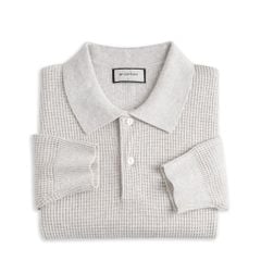 Áo Polo Dệt Kim By Cotton Waffle Tay Dài