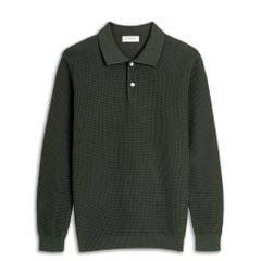 Áo Polo Dệt Kim By Cotton Waffle Tay Dài