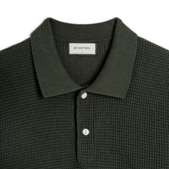 Áo Polo Dệt Kim By Cotton Waffle Tay Dài