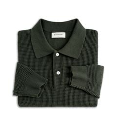 Áo Polo Dệt Kim By Cotton Waffle Tay Dài