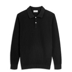 Áo Polo Dệt Kim By Cotton Waffle Tay Dài