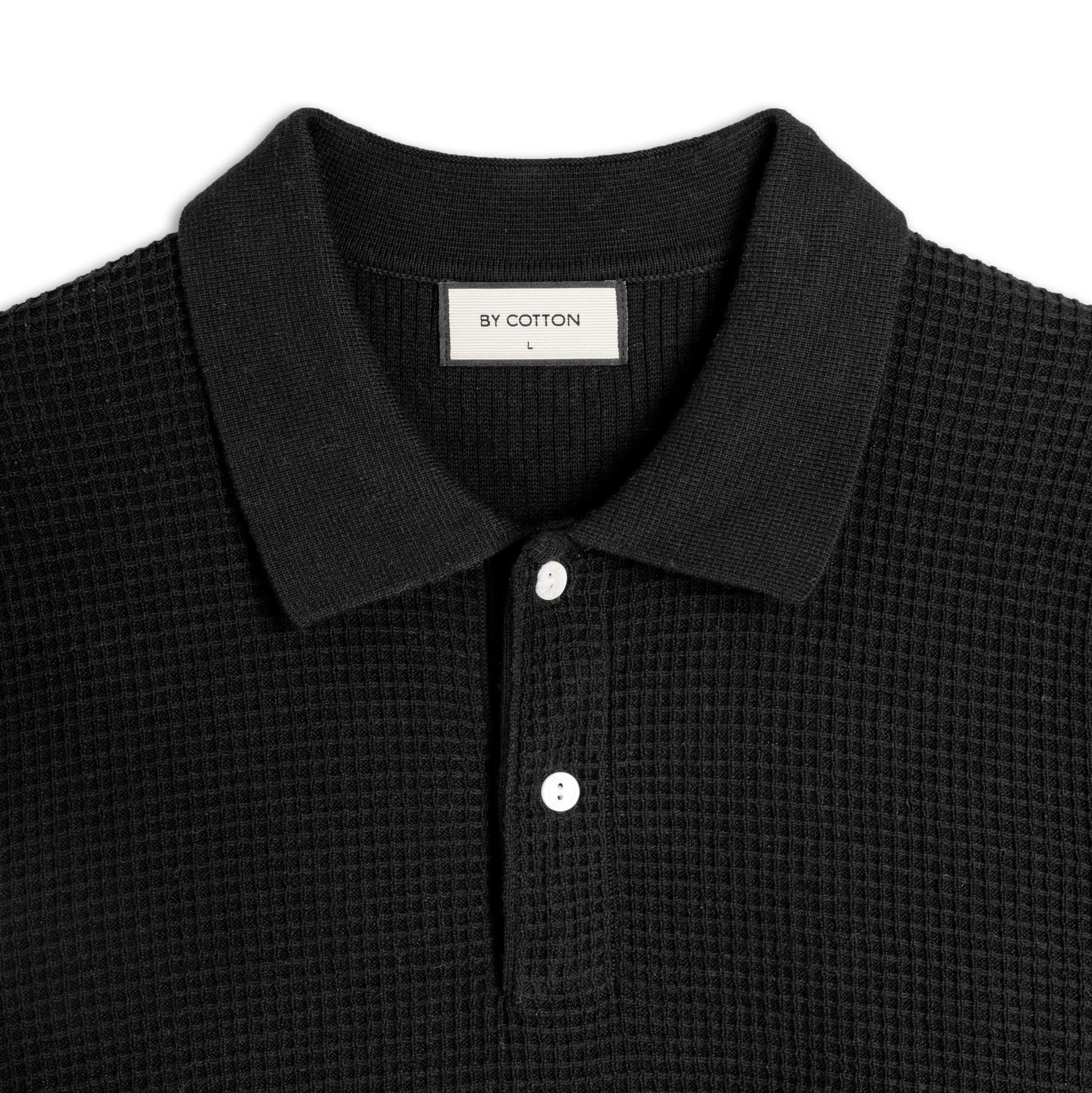 Áo Polo Dệt Kim By Cotton Waffle Tay Dài