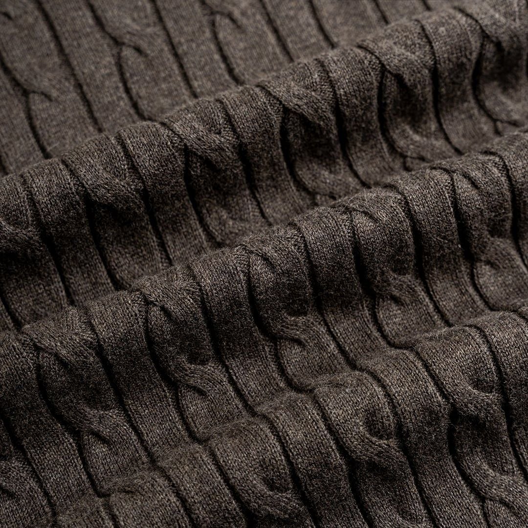 Áo Polo Dệt Kim Cable Knit