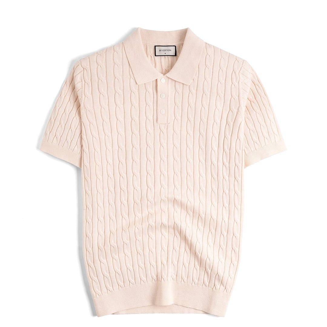 Áo Polo Dệt Kim Cable Knit