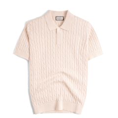 Áo Polo Dệt Kim Cable Knit