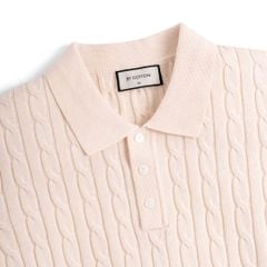 Áo Polo Dệt Kim Cable Knit