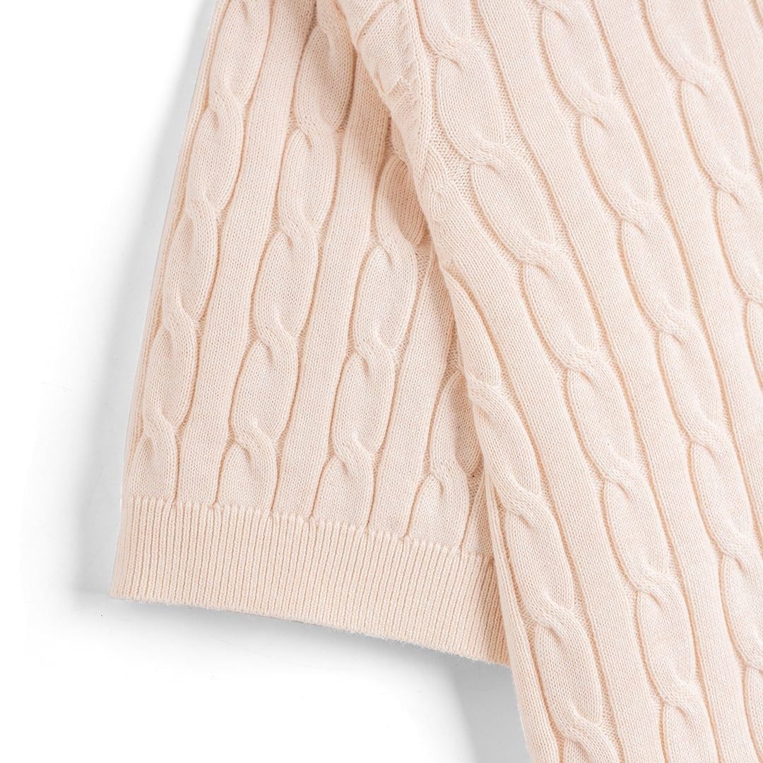 Áo Polo Dệt Kim Cable Knit