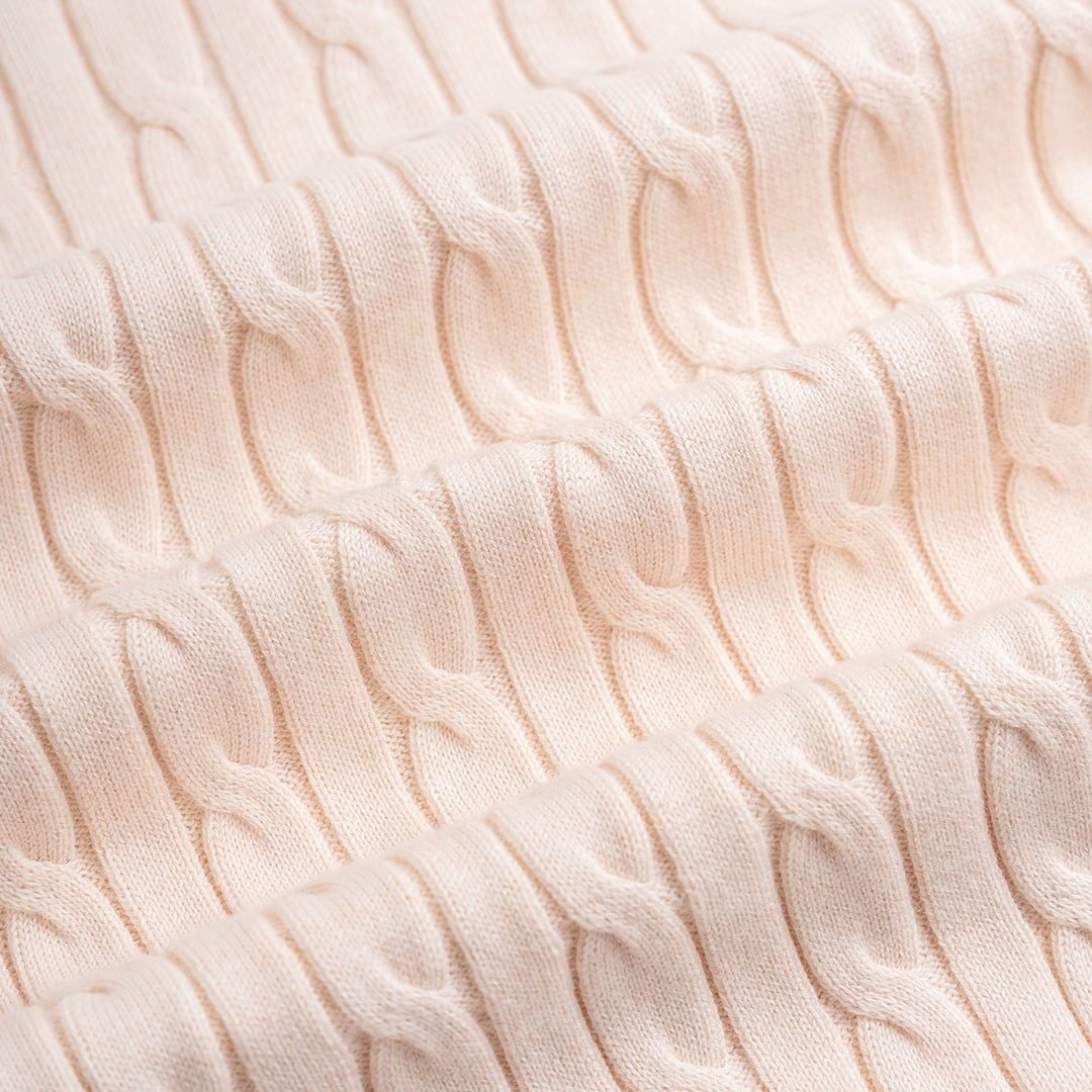 Áo Polo Dệt Kim Cable Knit