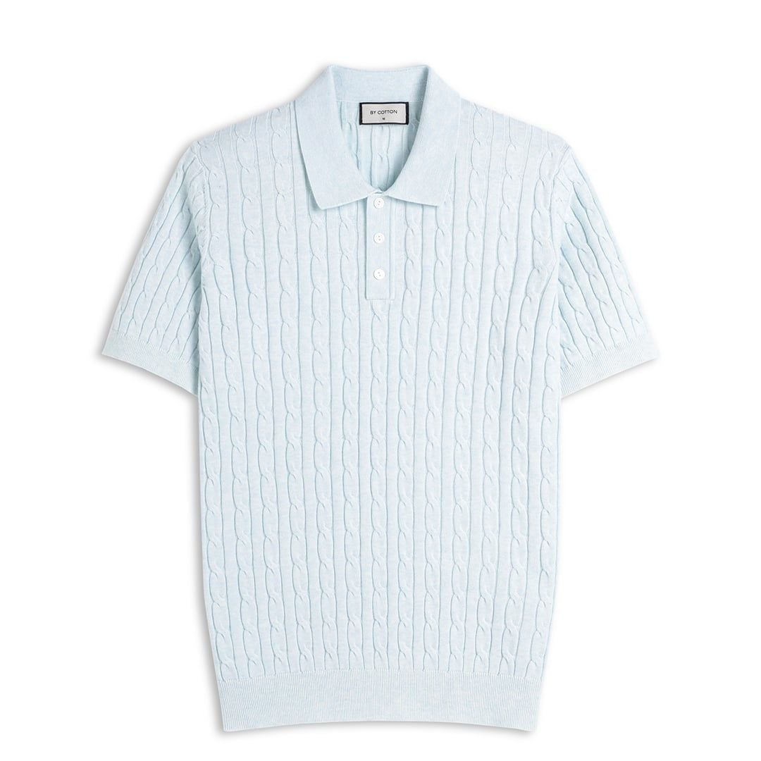 Áo Polo Dệt Kim Cable Knit